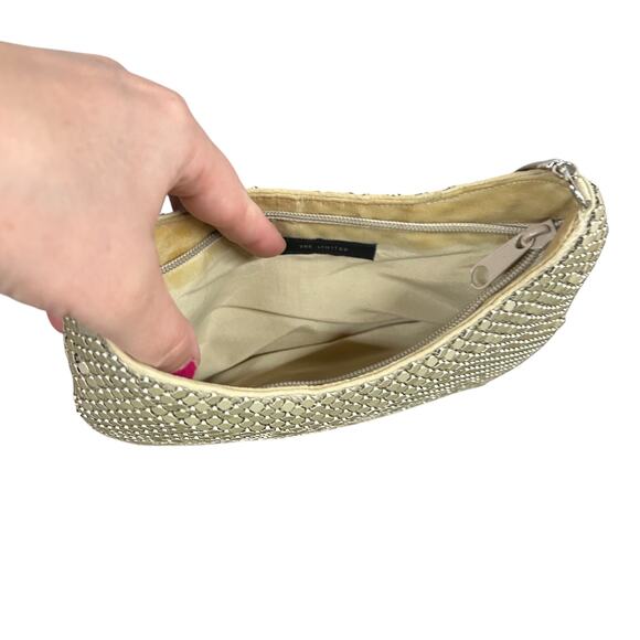 Y2K Glam Silver Mesh Shoulder Bag The Limited Vintage Evening Purse - Picture 5 of 7